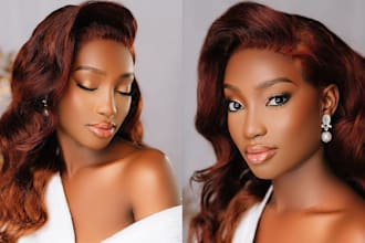 do high end beauty, skin and wedding photo retouching