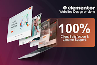 design modern websites using elementor or elementor pro