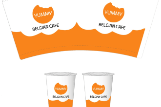 do creative paper cups, paper bags, sandwich wrappers design