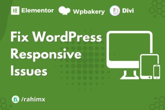 fix wordpress responsive issues, elementor, divi, wpbakery responsive issues