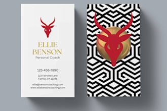create an elegant luxury portrait business card