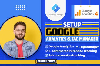 fix or setup google analytics 4 via GTM,ga4 eec tracking and setup web analytics