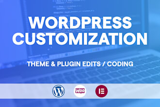 customize your wordpress website theme or plugin
