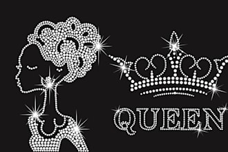 create custom rhinestone designs and svg templates for bling apparel