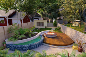 design backyard, front yard and landscape design for you