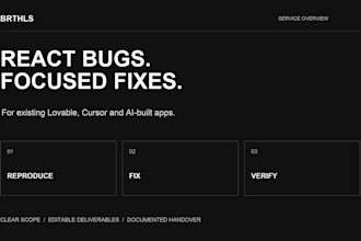 fix bugs in your react app built with lovable or cursor