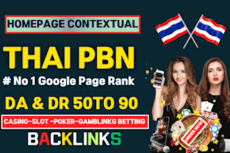 make high quality thai,homepage backlinks