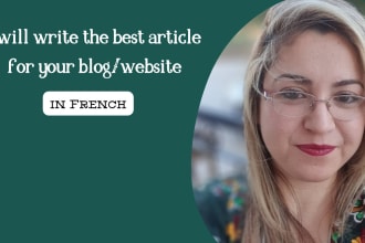 be your french copywriter and write the best article for your blog or website