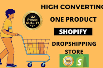 create branded one product shopify dropshipping store
