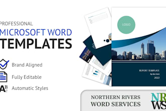 create a microsoft word template for reports or manuals