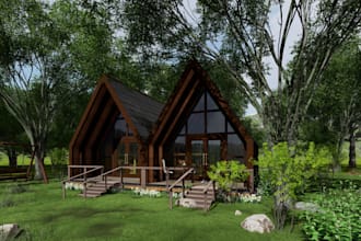 do 3d realistic rendering and walkthrough animation for real estate