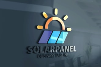design high quality solar panel logo with express delivery
