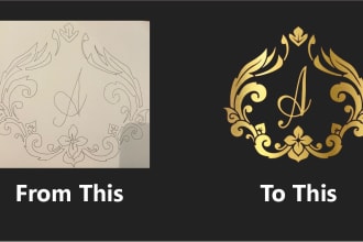 redraw, retouch, trace or vectorize your logo or illustration