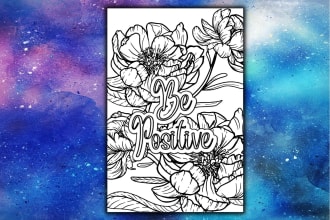 create an inspirational quotes adult coloring book for amazon KDP and etsy