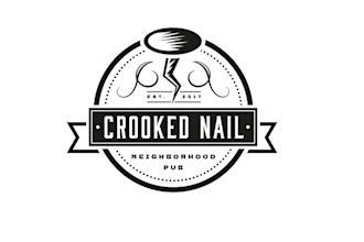 design super popular nice crooked nail logo with package