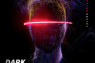 design glowing or neon album covers, mixtapes, rap and hip hop single cover art