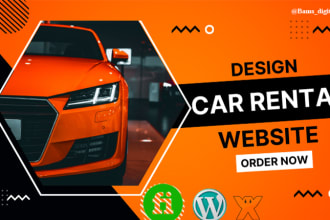 design responsive car rental website, car rental, car dealership, rental website