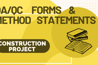 provide QA qc forms and method statements for construction