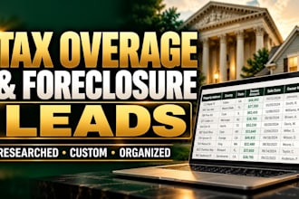 research tax overage and mortgage surplus fund leads
