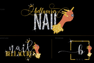 do feminine beauty cosmetics hair nails eyelashes fashion boutique logo design