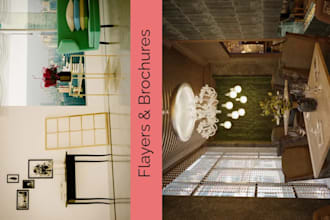 design brochure and flayers for marketing and real estate