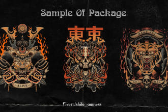 make tatto design for your t shirt brand and apparel
