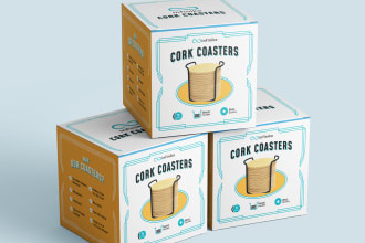 do professional packaging box and label design with diecut