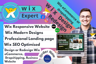 build wix website wix ecommerce wix dropshipping wix business website redesign