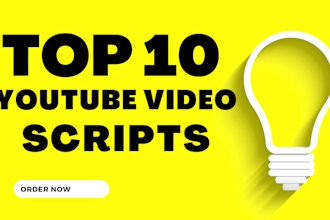 write top 10 cash cow youtube video scripts