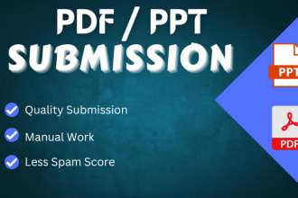 do 90 PDF submission SEO backlinks to top video sharing sites manually