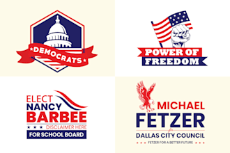 design best modern attractive political campaign election party winning logo