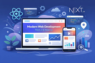 develop modern responsive website in next js and react js