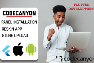 reskin or customize your flutter app from codecanyon asap
