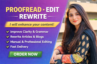 proofread, edit and rewrite your content