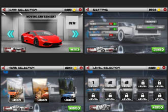 designe eye catching UI UX for your 3d or 2d games and apps