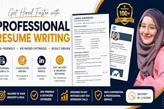 deliver 6 hours professional resume maker and tech CV writing service