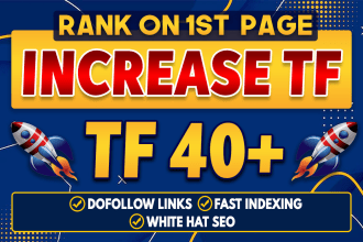 increase URL rate of majestic trust flow tf 30 plus