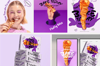 design arabic or english food brand identity