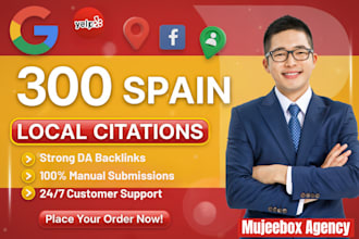 create 300 best spain local citations directory