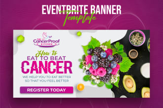 design an attractive eventbrite banner or event banner or poster