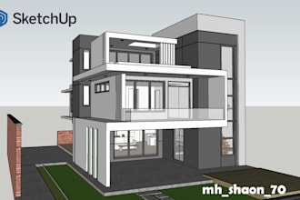 create attractive google sketchup 3d model