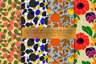 create your seamless patterns for fabric, packaging and more