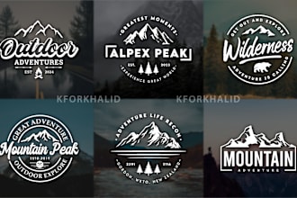 do vintage adventure mountain and outdoor logo design