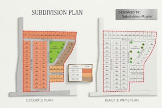 draw subdivision plan, site plan and lot plan
