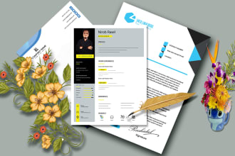 create a simple resume invoice and letterhead designs