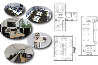 do 3d interior design and render of an office or apartment