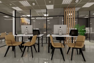 do office space photorealistic renderings in lumion