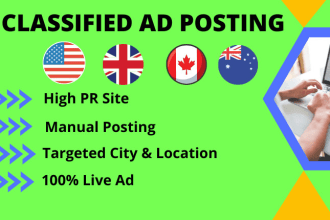 manually post your ads on 100 classified ads sites