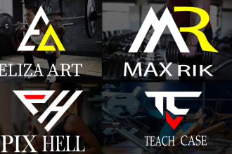 do fitness, gym, health, sports, monogram and redesign your logo