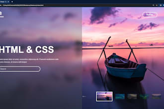 design modern html landing page